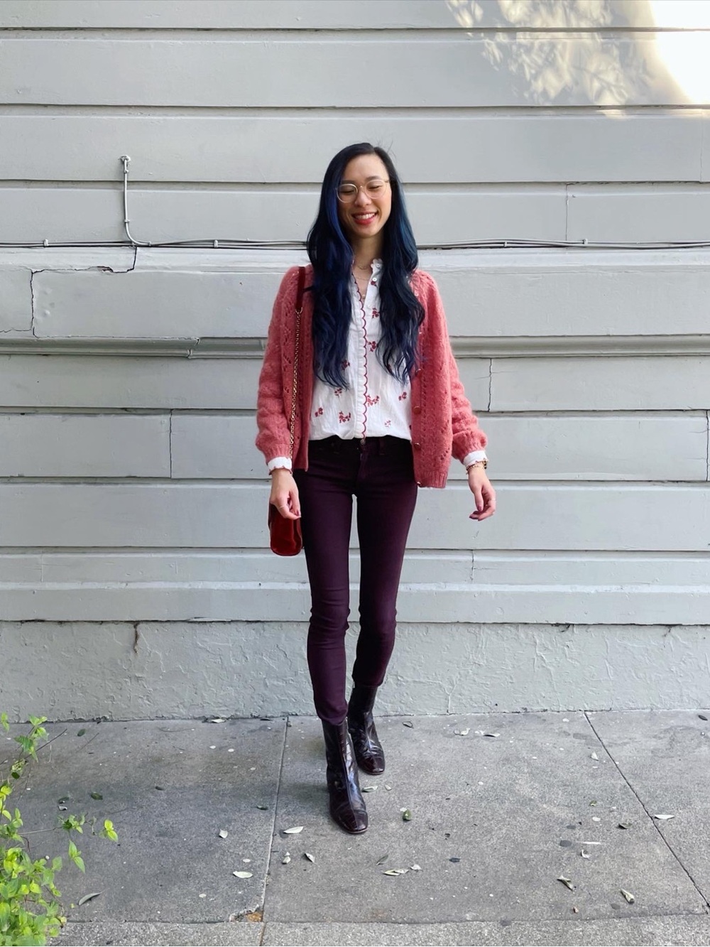 Sezane Mario cardigan in rosewood